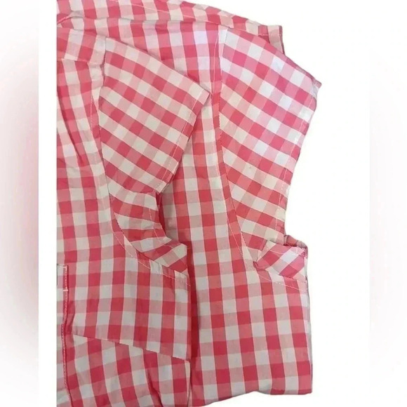 U.S. Polo Assn Red Checkered Short Sleeve Top  Size Medium - Picture 5 of 8